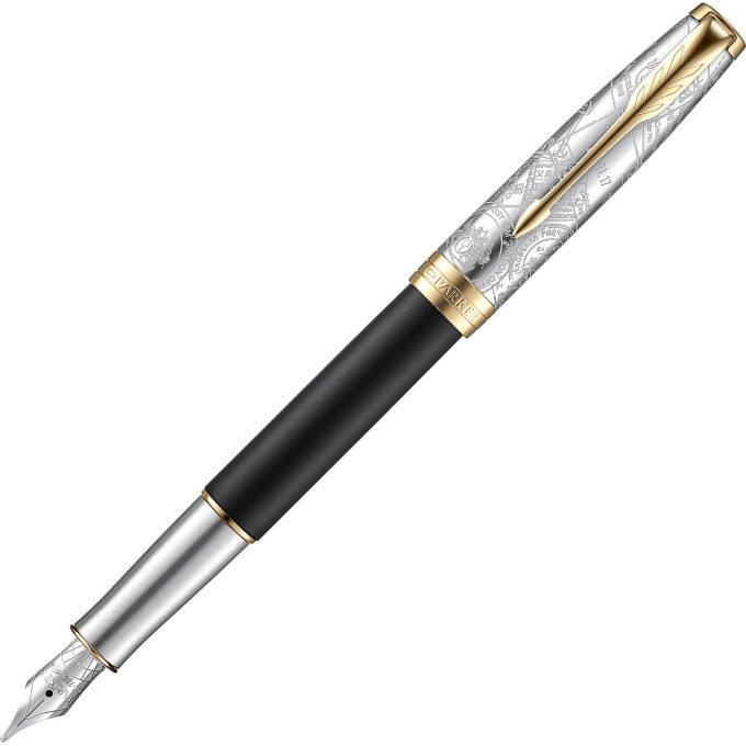 Ручка перьевая PARKER SONNET SPECIAL EDITION IMPRESSION MATTE BLACK GT, F 2054834